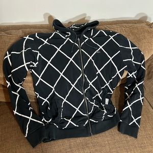 RVCA Reversible Hoodie- Plain black-black & white